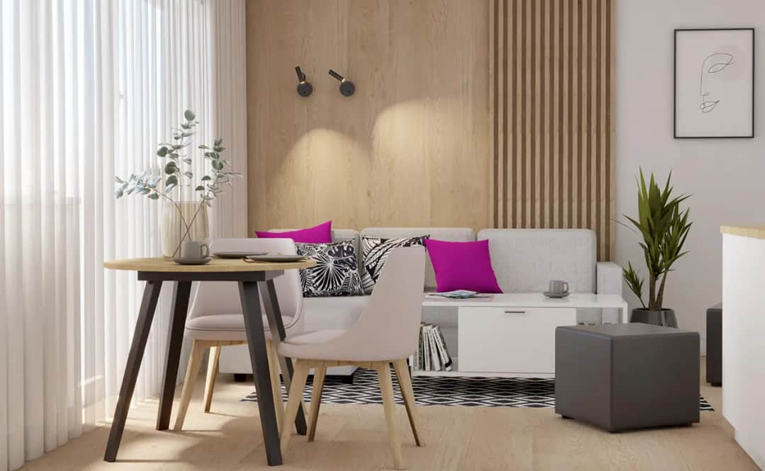 Jak ustawić stół w małym salonie, aby zyskać więcej przestrzeni?