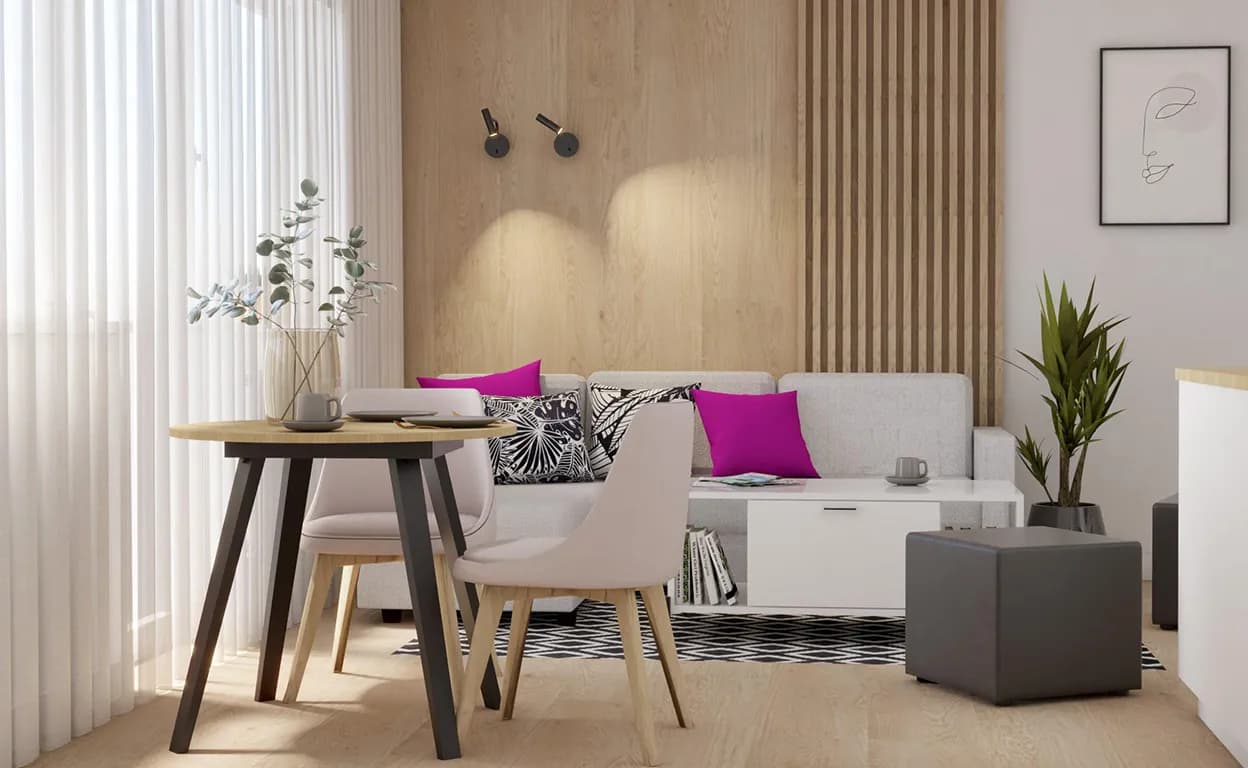 Jak ustawić stół w małym salonie, aby zyskać więcej przestrzeni?