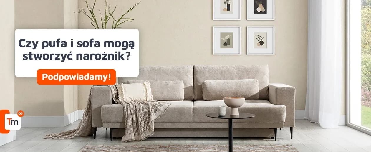 Kanapa z pufą jak narożnik – idealne rozwiązanie do małych wnętrz